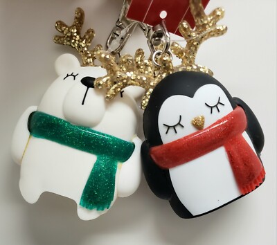 Bath & Body Works Christmas PENGUIN BEAR BFF Magnetic PocketBac