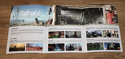 Fallout 4 promo Bogen / Press Exclusive Sheet  Gamescom 2015 