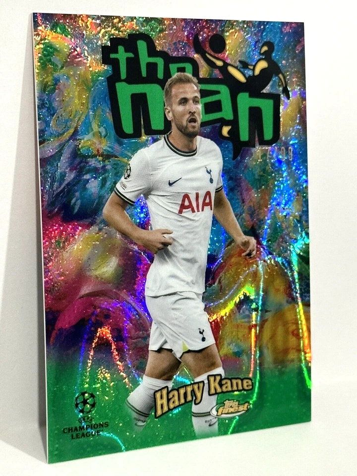 2022-23 Topps Finest UCL Tottenham Hotspur The Man Harry Kane Green Lava /99 - Image 2 of 4