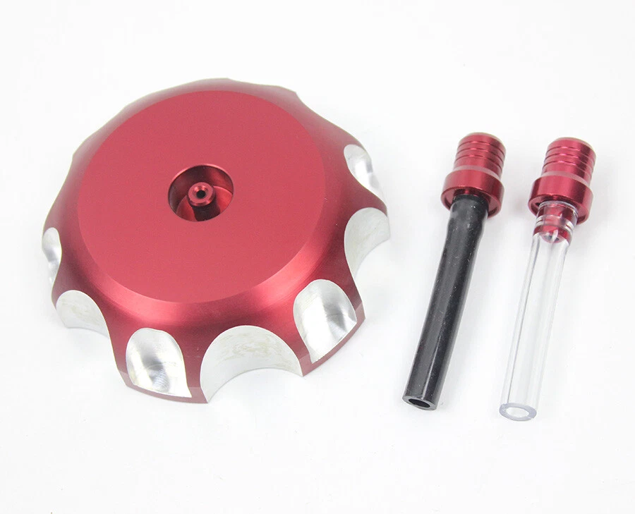 Red CNC Fuel Tank Gas Cap For Honda XR200 XR250 XR400 TRX400EX XR650L Bike Cap — 第 2/2 张图片