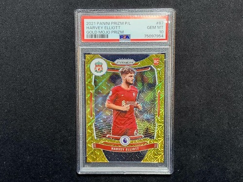 Harvey Elliott [Gold Prizm] #87 2021 Panini Prizm Premier League card