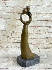 Genuine 100% Real Bronze Modern Art Deco Bronze Sculpture Endless Love Gift Sale