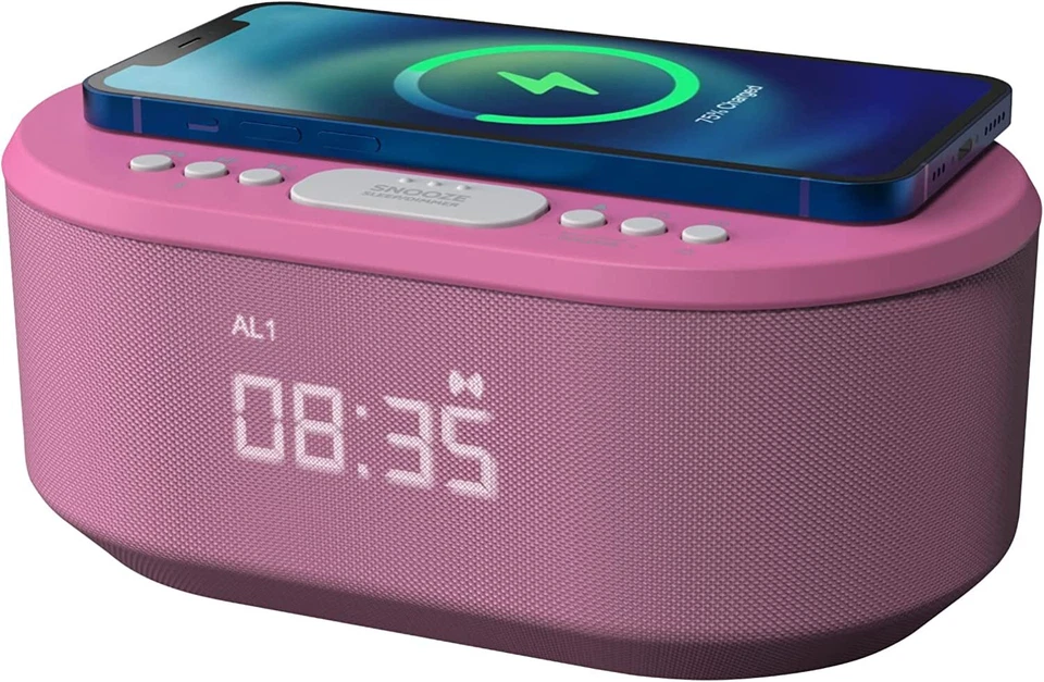i-Box Bedside QI Wireless Charging Alarm Clock Radio With LED Display - Image 4 of 4