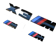 3pc Gloss Black for X3M + FENDER  Rear Trunk Decal Body & Exterior Styling