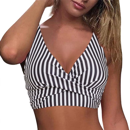 Women Lace Up Swimwear Tops Underwire Full Coverage Bikini Top Push Up Swim - Picture 12 of 36