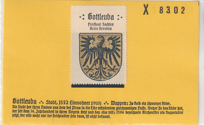 Reklamemarke Wappen von Gottleuba / Sachsen (W342)