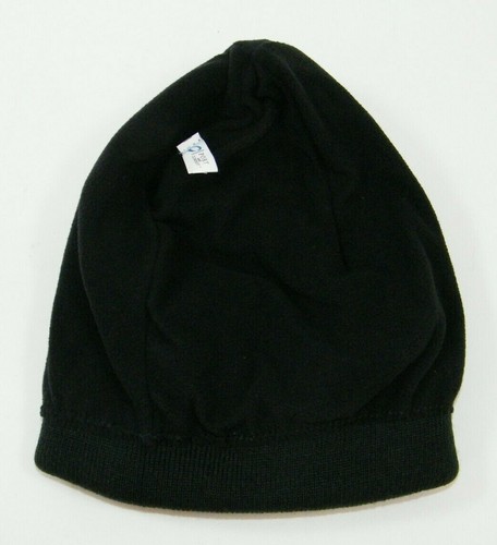 (3) PORT & COMPANY BLACK CP90L BLACK FLEECE LINED KNIT CAPS BEANIES - Picture 7 of 9