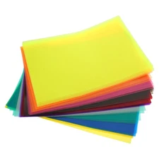  50 Sheets Cellophane Wrap Paper: A4 Colored Cellophane Sheets Translucent