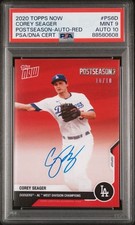 2020 Topps Now RED Postseason #PS-6B Corey Seager Autograph 10/10 PSA 9 Auto 10