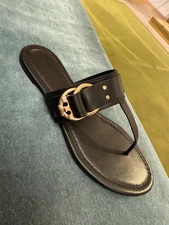 Tory Burch Selby Thong Sandal, Perfect Black, 163553