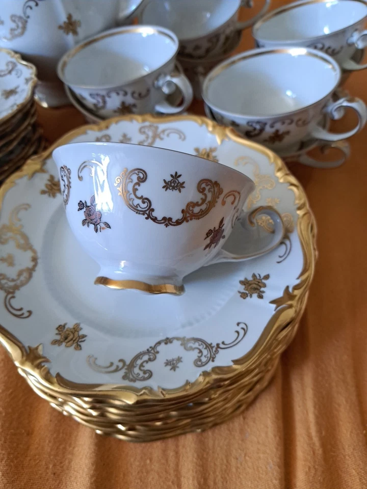 Antikes Barock  Kaffeeservice,Reichenbach, 12 Personen,fine China - Bild 3 von 4
