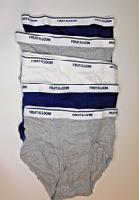 Lot of 5 Fruit of the Loom Boys' LARGE 14/16 Briefs, underwear