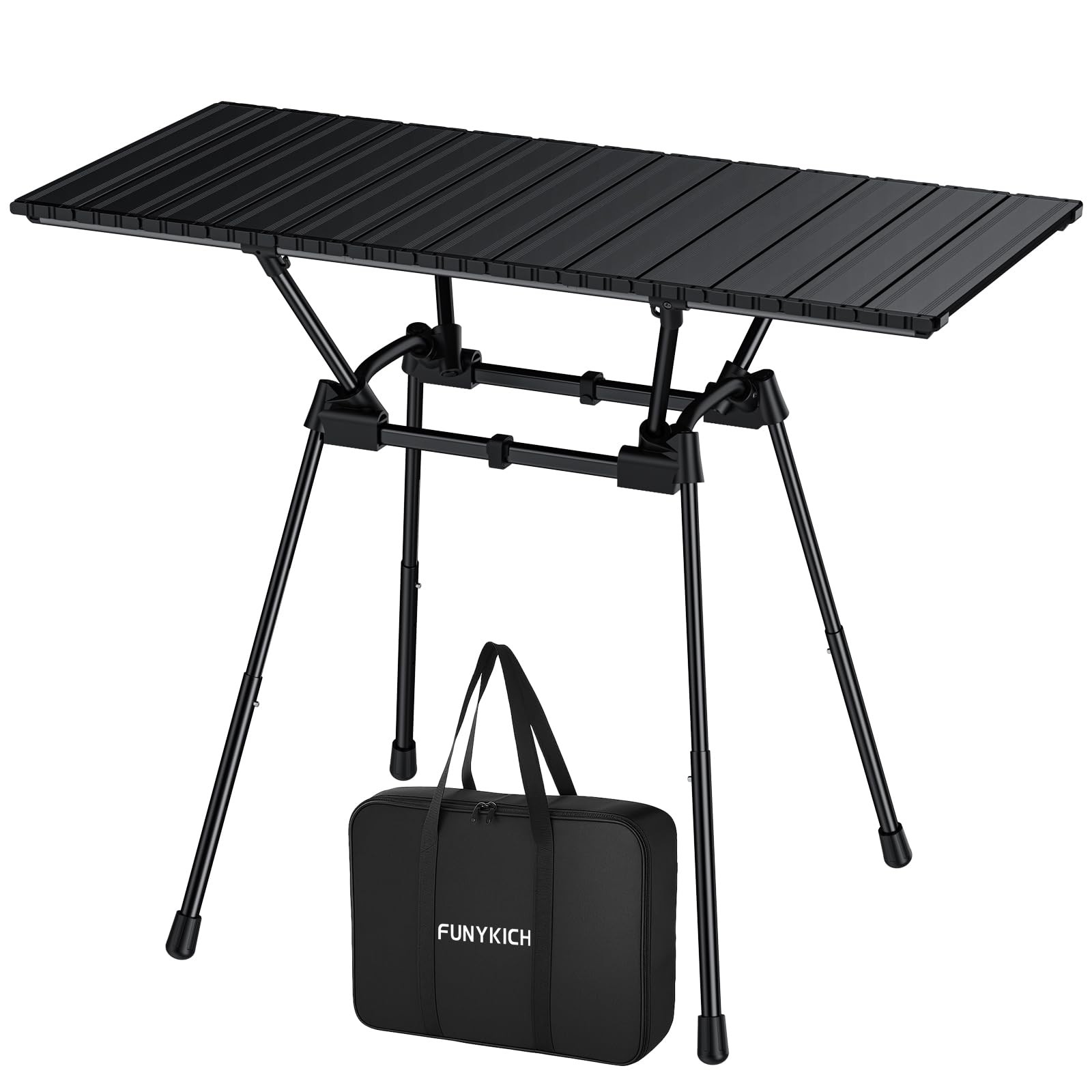 Table de camping enroulable en aluminium de 90 cm pliante et légère
