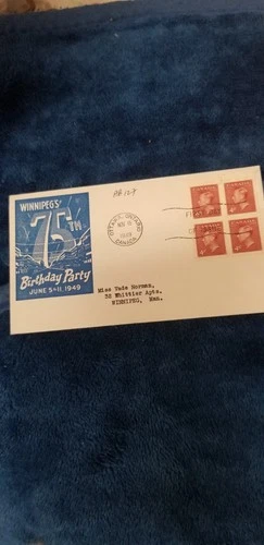 1949 First Day Cover Canada Letter Stamps Envelope Idab124.