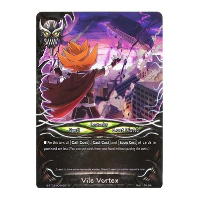 Buddyfight TCG card Foil S-BT03/0044EN Foil/U Vile Vortex True Awakening of Deit