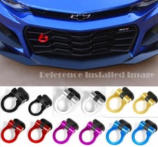 For Subaru Front Rear Bumper Trailer Ring Eye Tow Hook Decoration Adjustable Abs