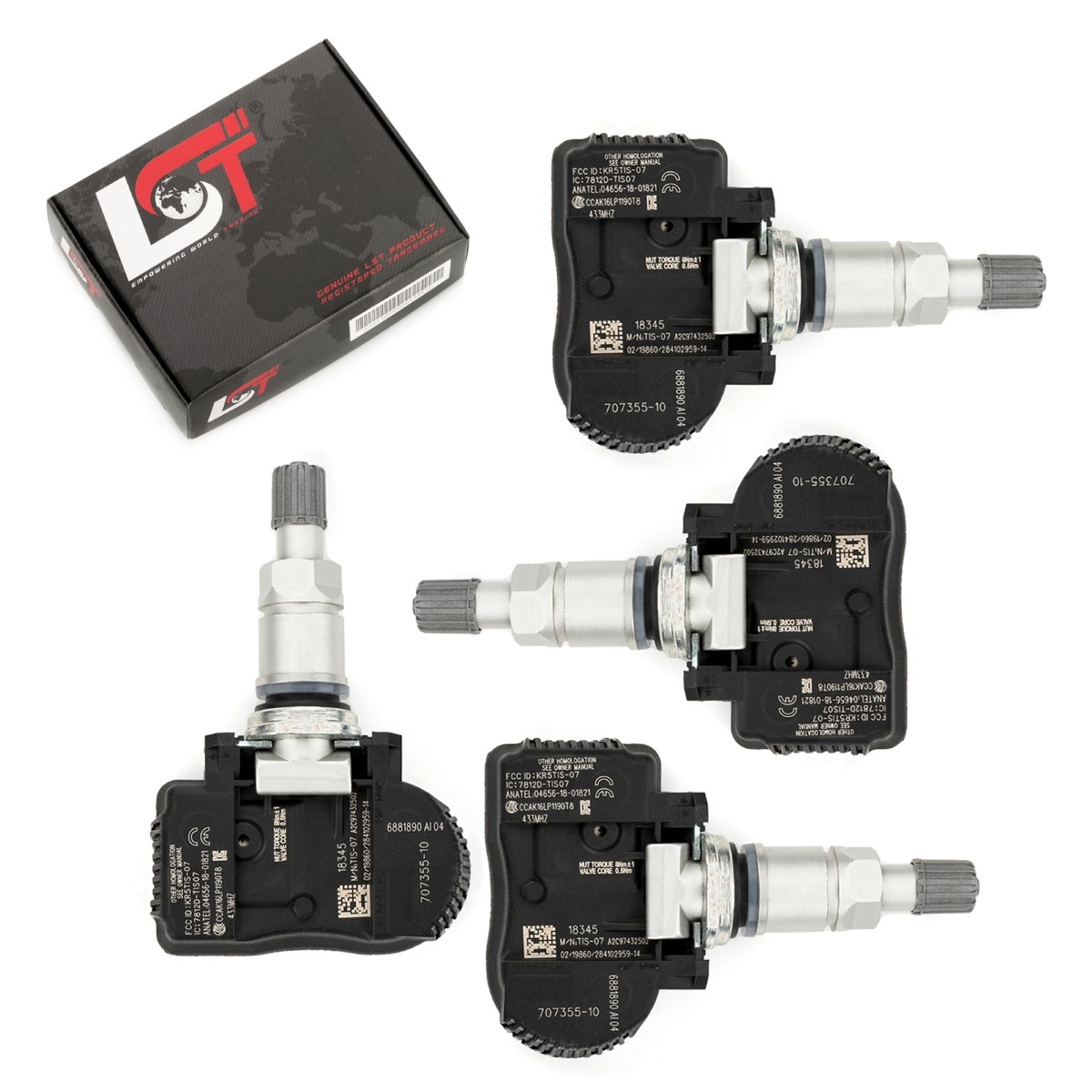 4x Tire RDKS Rdci Tpms-Sensor 6881890 for Mini F55 F56 Cooper One