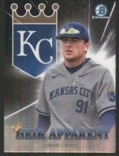 2022 Bowman Chrome Draft Heir Apparent #HA-8 Gavin Cross Royals 44548
