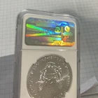 2014 W BURNISHED American SILVER Eagle NGC MS70 EARLY RELEASES BLUE LABEL