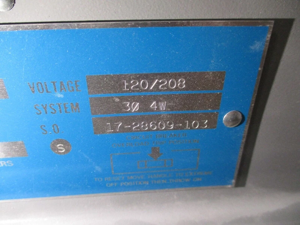 ITE Main Breaker Circuit Breaker Panel NLAB 100A Main 120/208V 3Ph 4W Used - Image 4 of 4