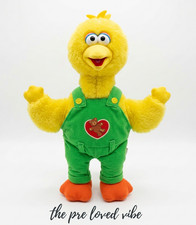 Sesame Street 2004 Nanco Plush Big Bird Green Overalls Stuff Animal 12 in Plush