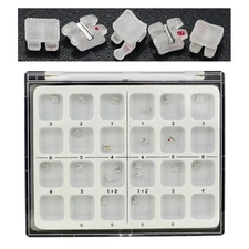 Dental Orthodontic Brackets Ceramic Clear Roth 022 3 Hook Metal Slot Mini 3M