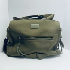 Dagne Dover Neoprene Diaper shoulder bag tote travel Large Moss Green used clean