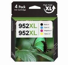 4 Pack 952 XL Ink Cartridges for HP 952XL OfficeJet Pro 8710 8210 7740 8720 8715