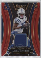 2024 Panini Select Draft Selection Memorabilia Red Prizm Adonai Mitchell 0q1p