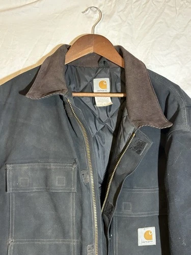 Carhartt Arctic Corduroy Collar Jacket Black Vintage1990s J02 BLK Large/XL image 4