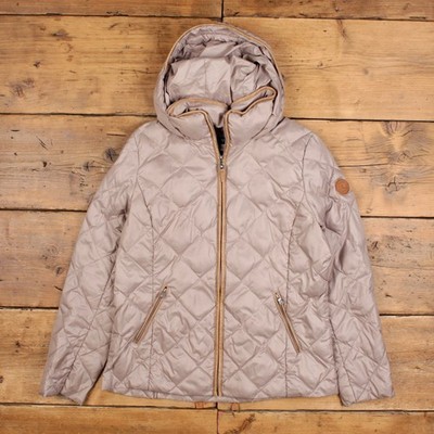 Lauren Ralph Lauren Puffer Jacke M Damen Beige Daunen Stepp Kapuze LRL