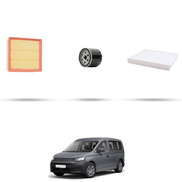 Hoffcar Wartungskit - 3 Filter Kompatibel Mit VW Caddy V (Sb) 1.6 SRE 81KW-image