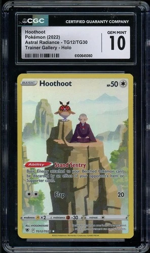 2022 Pokemon Hoothoot TG12 CGC 10