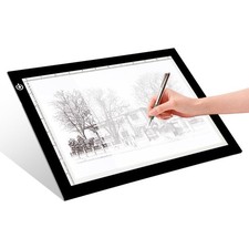 LitEnergy A4 LED Copy Board Light Tracing Box, Adjustable USB 01 - A4, BLACK