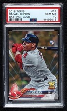 2018 Topps Gold 1411/2018 Rafael Devers #18 PSA 10 GEM MT 1v3