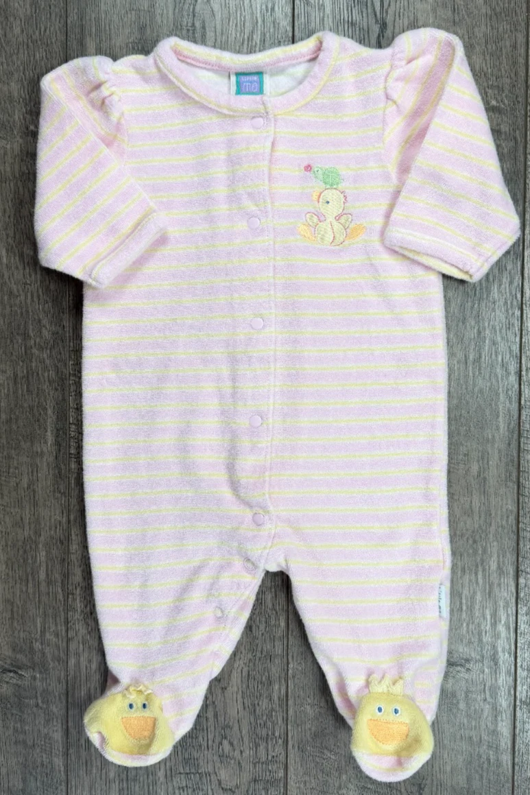 Baby Girl Clothes Vintage Little Me 3 Month Terry Cloth Duck Footed Outfit