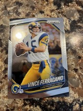 2025 Panini Prizm Vince Ferragamo Silver Lazer Prizm #240 Los Angeles Rams