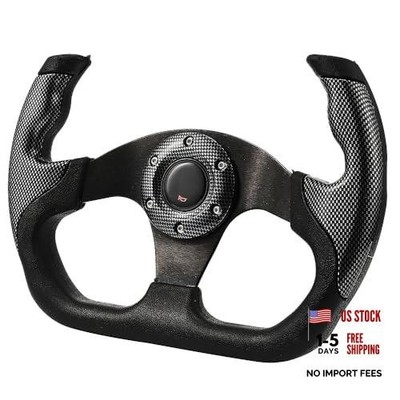 - Universal Racing Car Steering Wheel with Horn, 12.8 /325mm Drifting Black