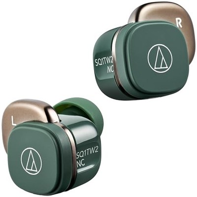 Audio-Technica ATH-SQ1TW2NC GR ANC Wireless Earbuds Forest Green Qi Japan New
