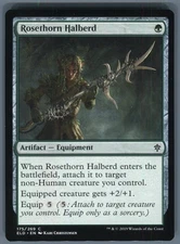 Magic the Gathering MTG Throne of Eldraine Rosethorn Halberd #175 Buy 2 Get 1