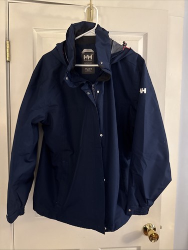 Helly Hansen Damen Aden leichte wasserdichte winddichte Regenjacke, blau, 3x