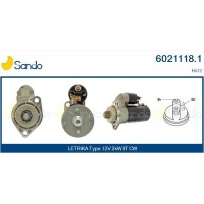 Starter Sando 6021118.1 für Fiat Khd