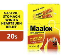 Maalox Sachet Relief Heartburn & Gastric - Lemon Flavour 20's