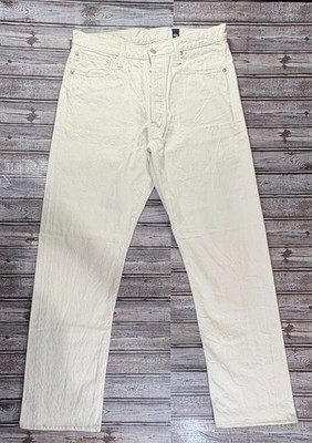 Rubato Undyed Selvedge Denim Jeans size 33 color Cream Natural  Made in Japan