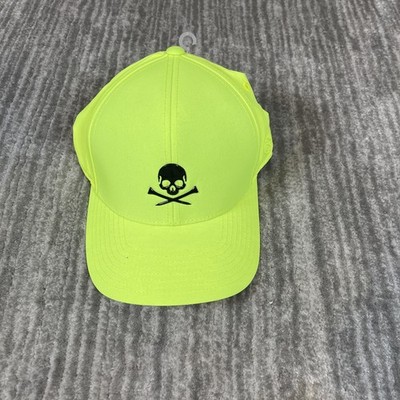 G/FORE Hat Cap Strap Back Yellow Skull Crossbones Golf Athletic Mens One Size