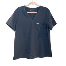 Figs Scrub Shirt Womens L Navy Blue Catarina One Pocket Top Medical