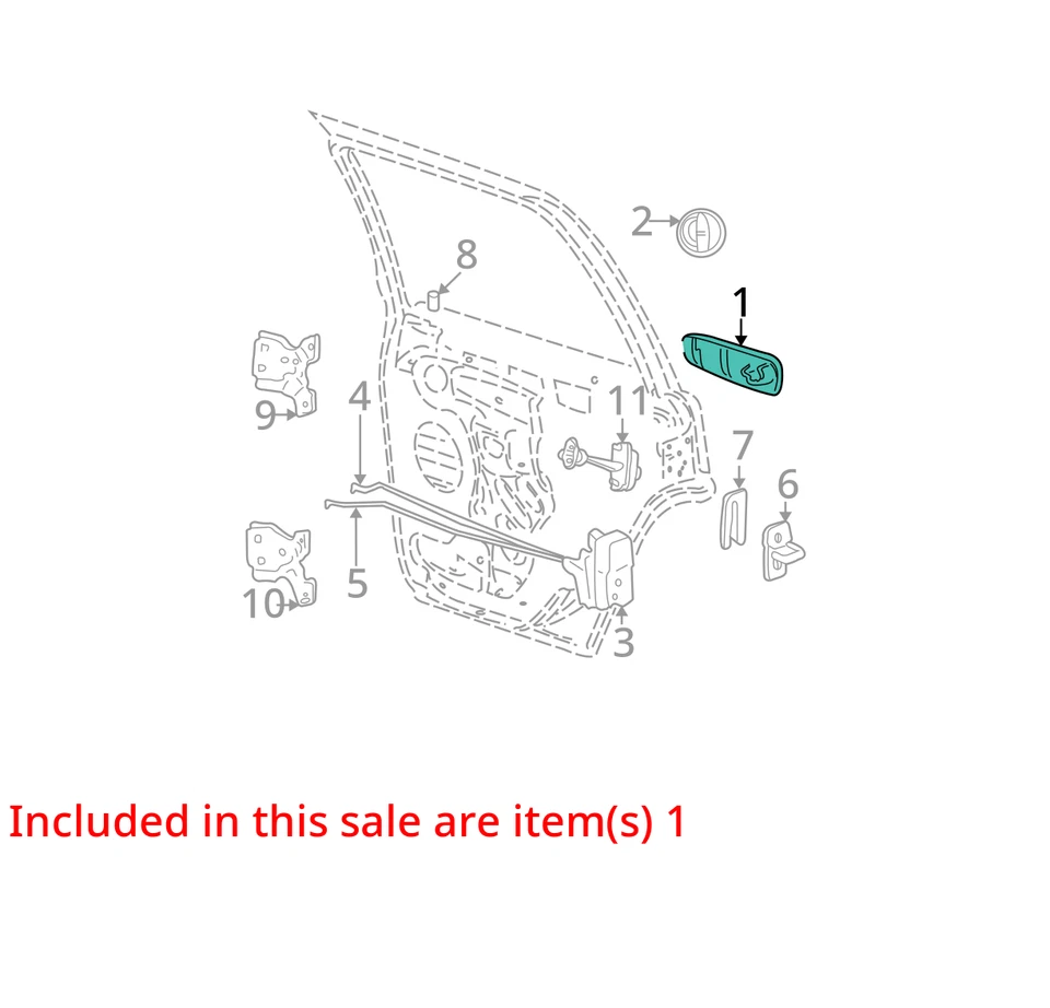 FITS 2003-2007 JEEP LIBERTY EXTERIOR DOOR HANDLE 55360335AF - NEW OEM - Image 2 of 3