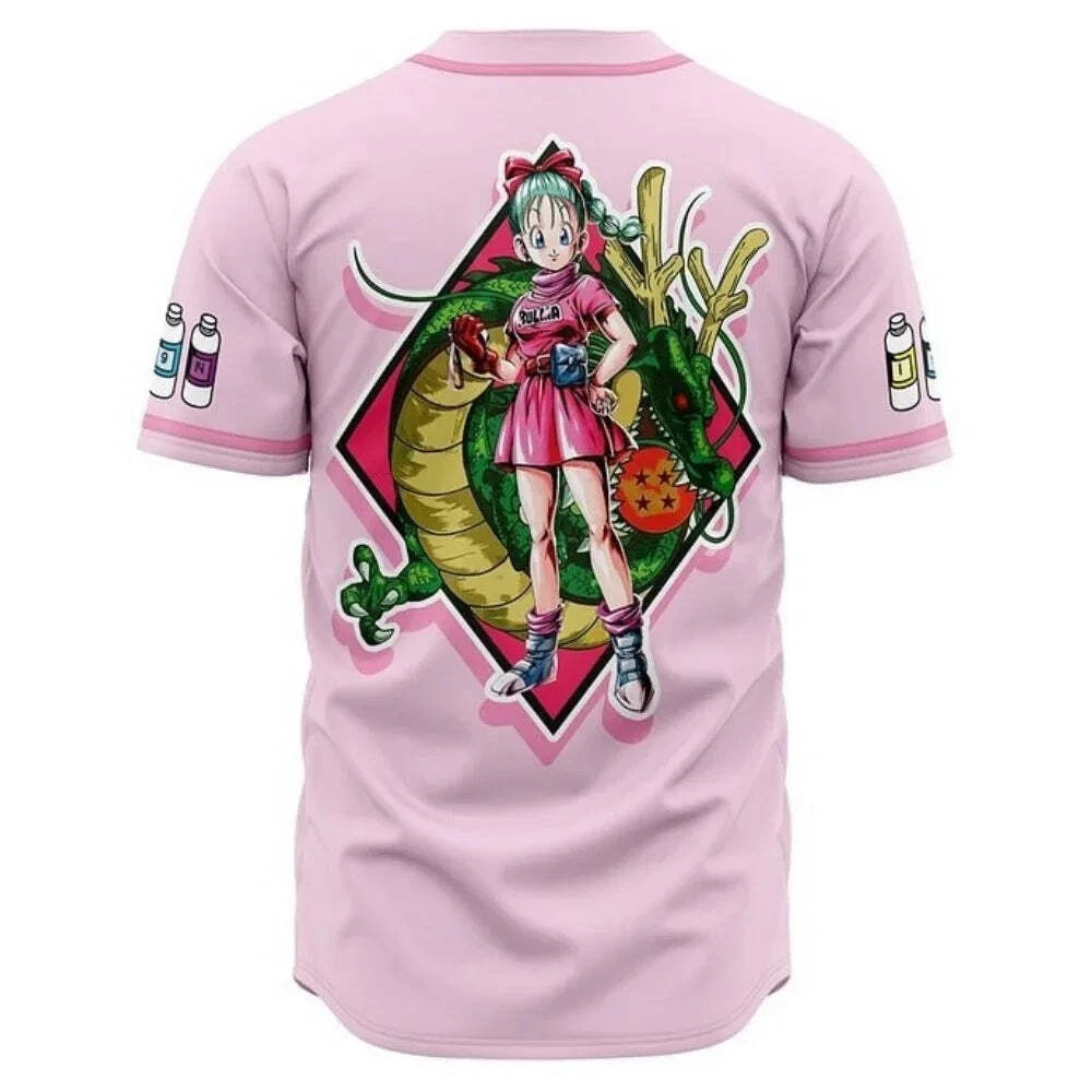 Bulma Anime Baseball Jersey | Dragon Ball Anime Jersey