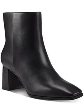 INC Womens Black Arch Support Dasha Square Toe Block Heel Zip-Up Booties 10 M