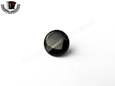 Accordion Buttons w Screw Pearl Black 16 mm